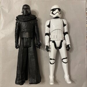 2 Star Wars Figurines 12" Kylo Ren First Order Stormtrooper
